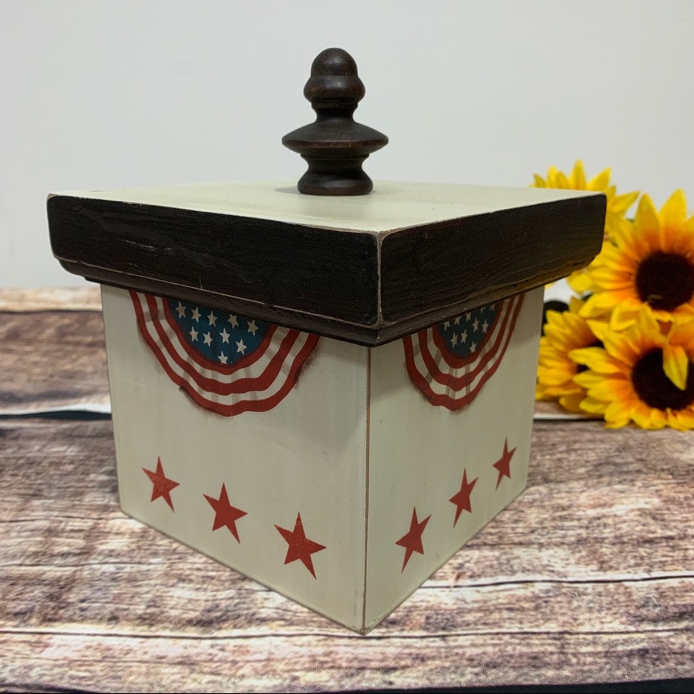 American Flag box is in like new condition